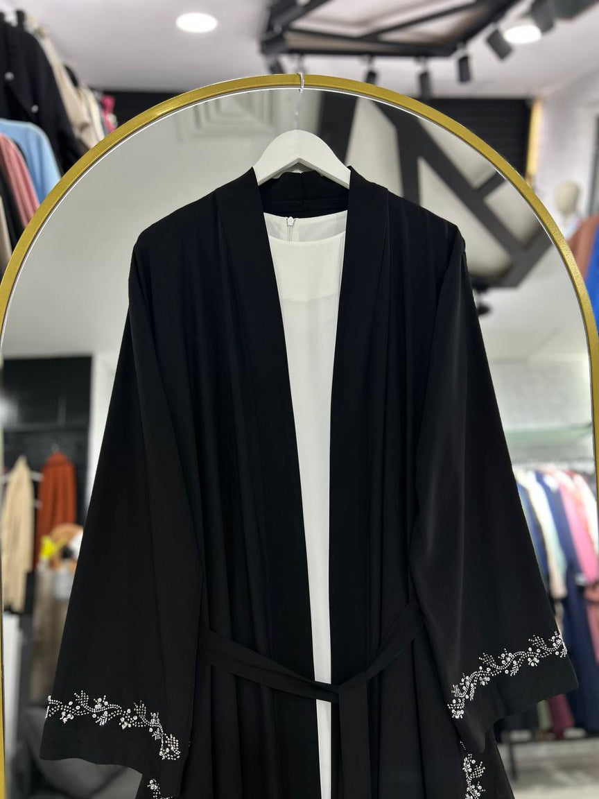 Lilas" Yazlık Resmi Abaya Takımı (Siyah)