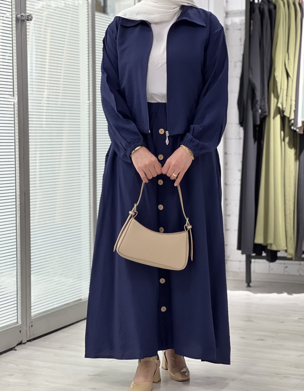 (lacivert)Raghad Takımı Yazlık – Günlük kullanım için ideal, hafif ve şık bir tasarım