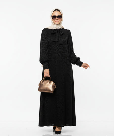 Rana yazlık günlük elbise – Siyah renk