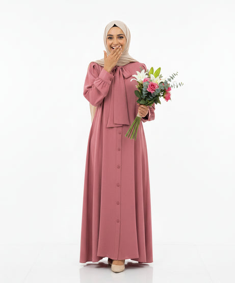 Samia Yazlık Pratik Elbise – Pembe Renk