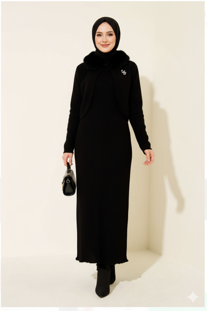 Ilayda Triko Takımı (Siyah)