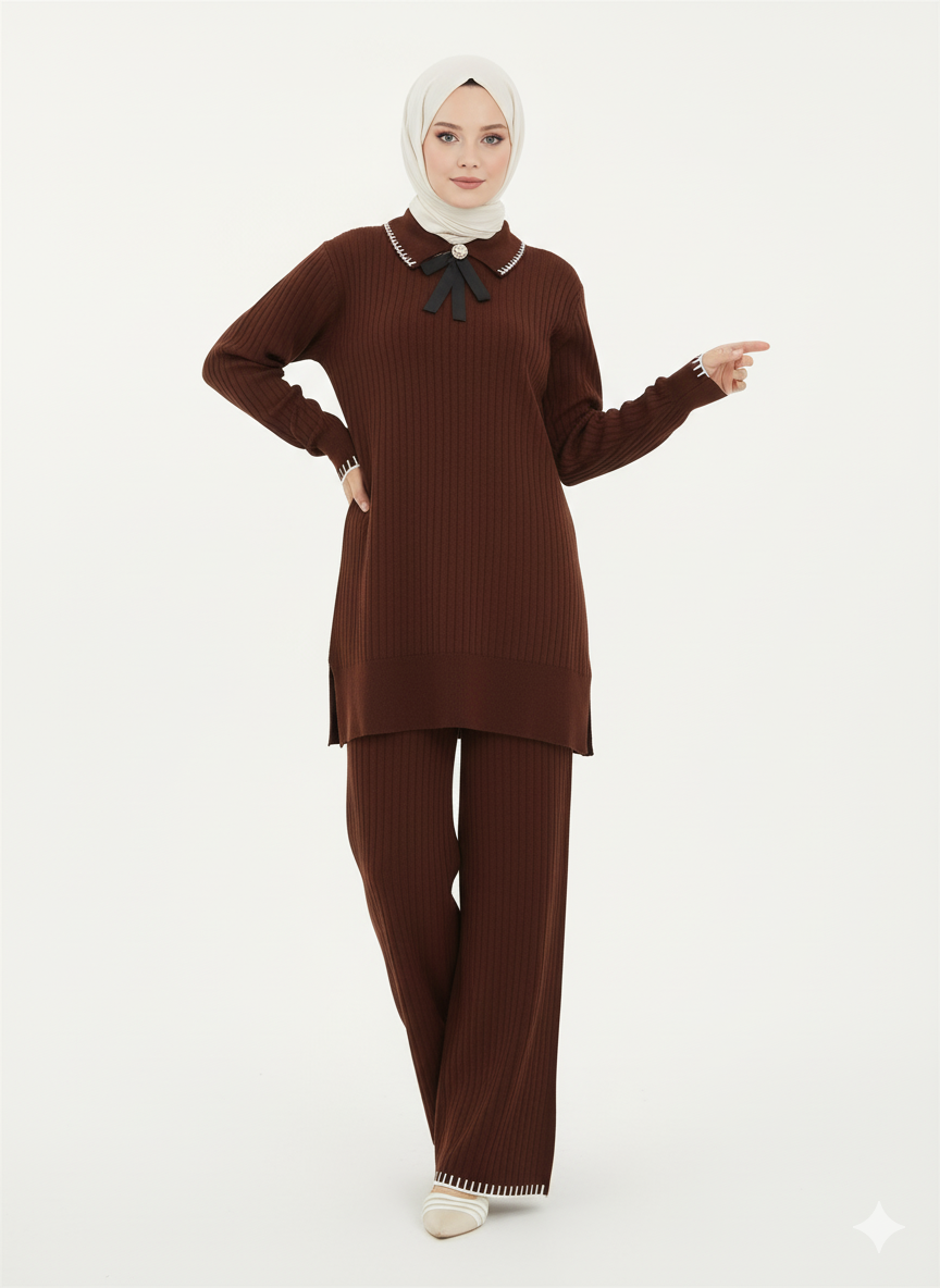 Miray Triko Takımı (Kahverengi)
