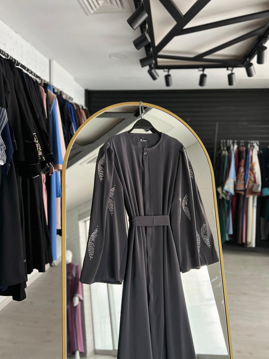 (Gümüş) Kelebek Abaya  Resmi Yaz