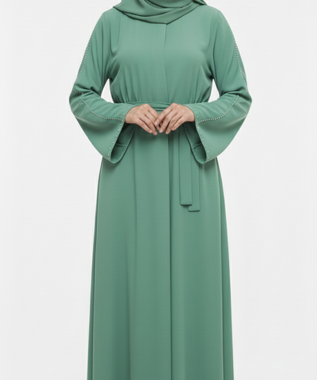 (Yeşil) Gına resmi yazlık elbise