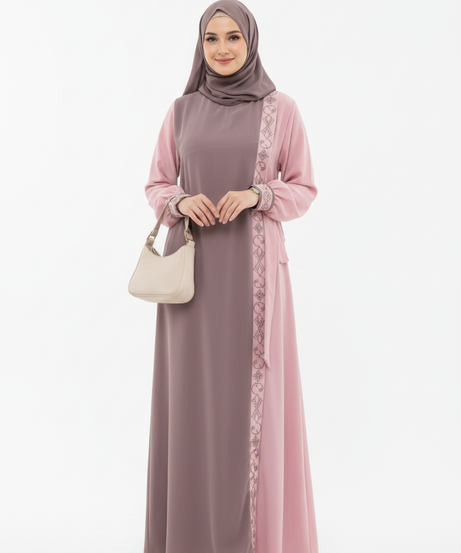 Şevvalnur Ferace Takimi Model  (pembe)1772