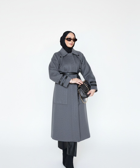 Iftikar Kışlık Ceket (Gri + Siyah)