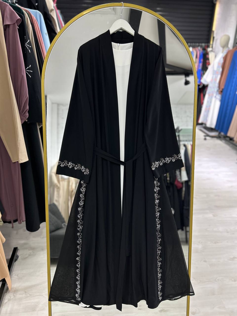 Lilas" Yazlık Resmi Abaya Takımı (Siyah)