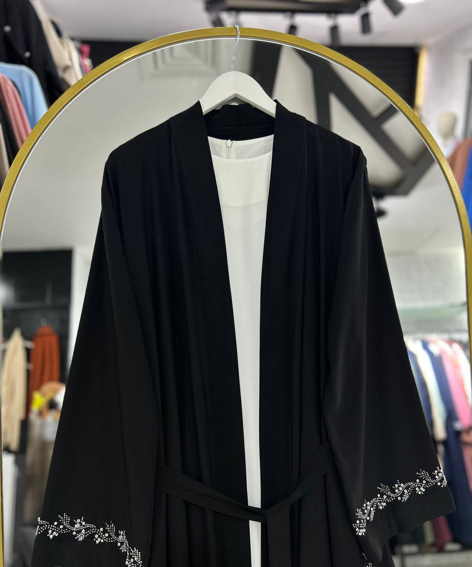 Lilas" Yazlık Resmi Abaya Takımı (Siyah)