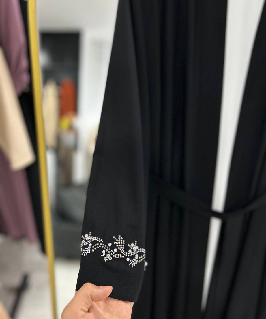 Lilas" Yazlık Resmi Abaya Takımı (Siyah)