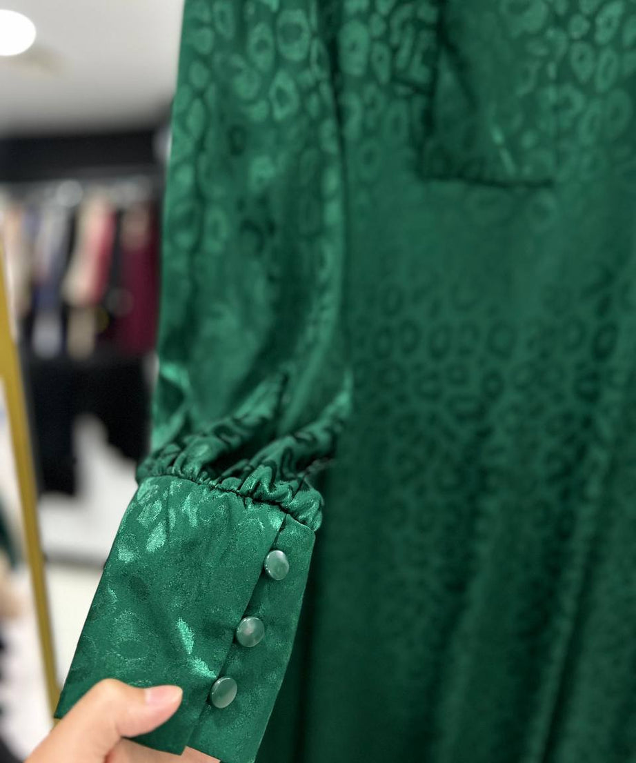 Rana yazlık günlük elbise – Zümrüt renk