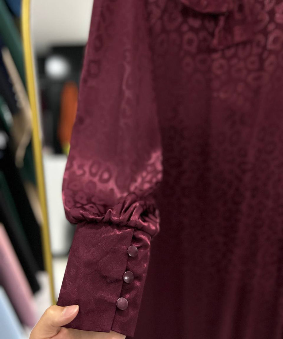 Rana yazlık günlük elbise – şarap gibi renk