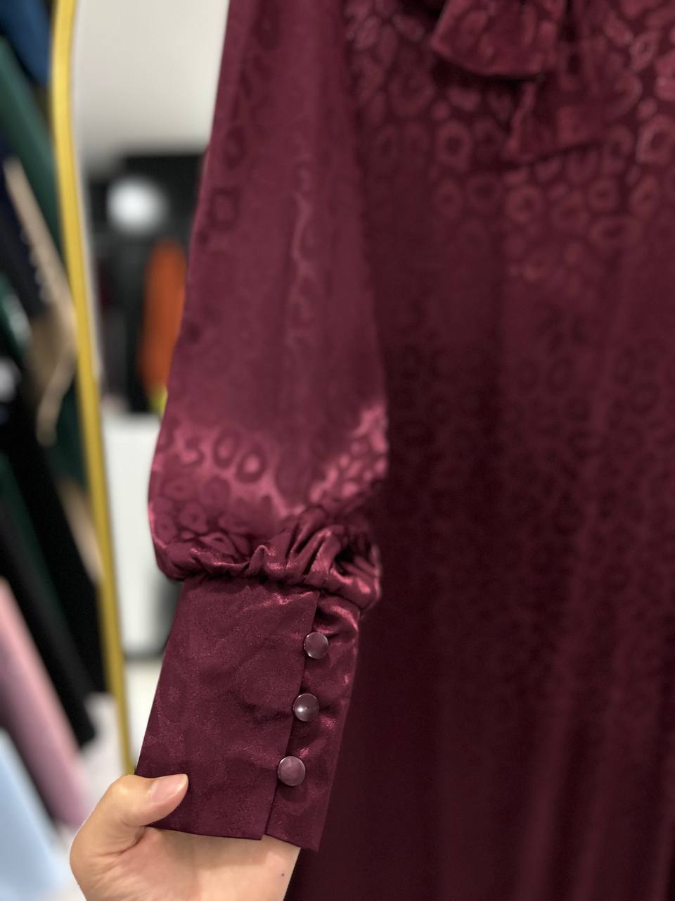 Rana yazlık günlük elbise – şarap gibi renk