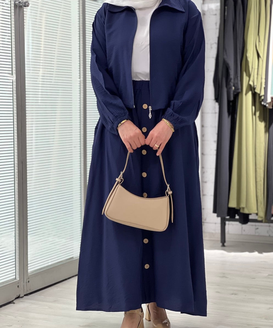 (lacivert)Raghad Takımı Yazlık  – Günlük kullanım için ideal, hafif ve şık bir tasarım