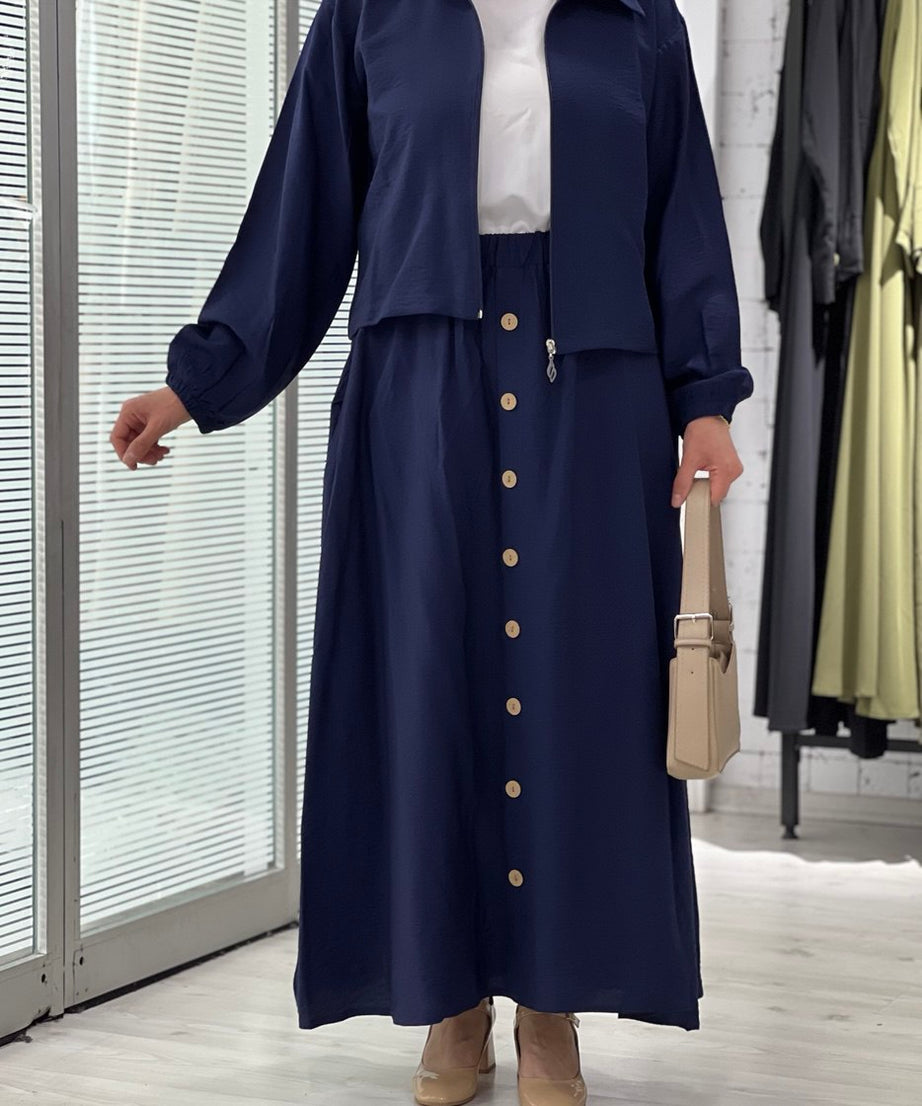 (lacivert)Raghad Takımı Yazlık  – Günlük kullanım için ideal, hafif ve şık bir tasarım