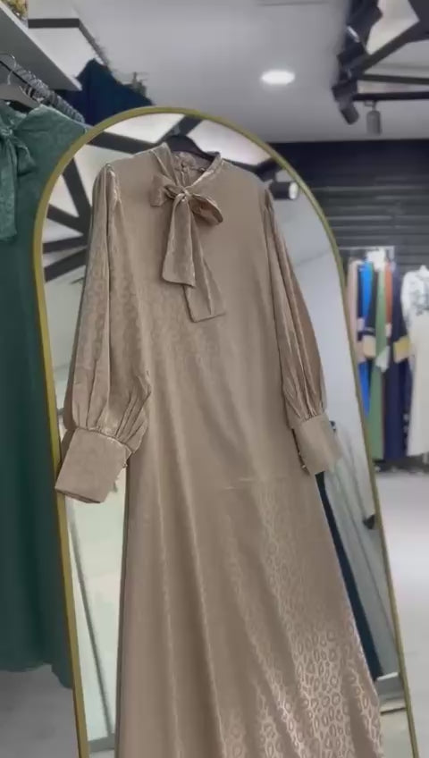 Rana yazlık günlük elbise – Bej renk