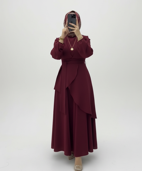 Melik Takımı – Yazlık ve Pratik Tasarım (koyu kırmızı)