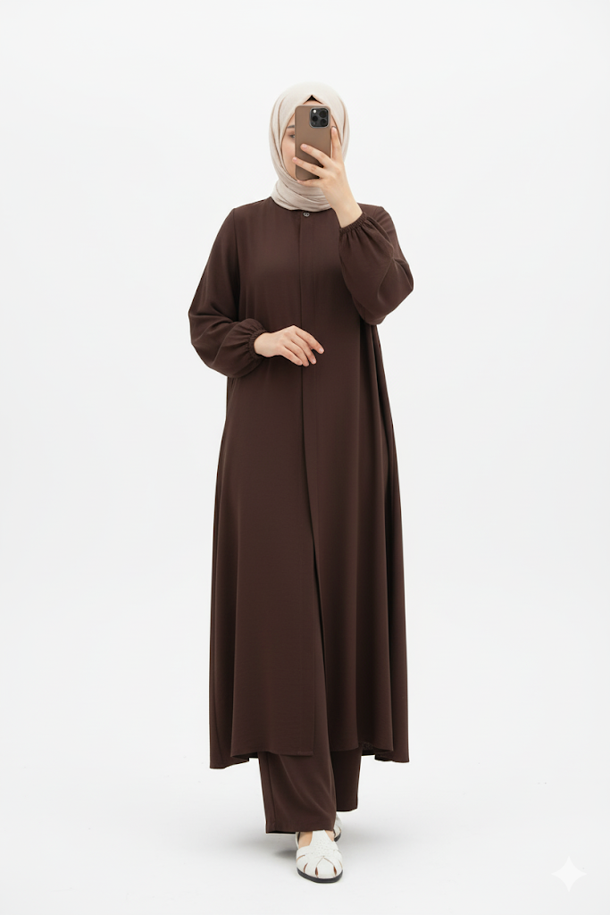 Luna Takımı – Zarif ve Kullanışlı  kahverengi